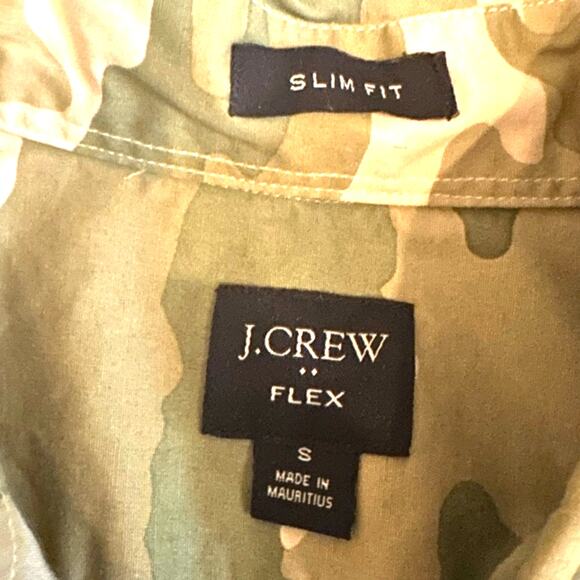 J Crew Camo button down shirt SLIM FIT FLEX green L6410 Mens SMALL 2019 - Picture 8 of 16
